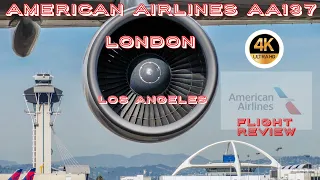 London Heathrow to Los Angeles  on American Ailrlines AA137 full flight review