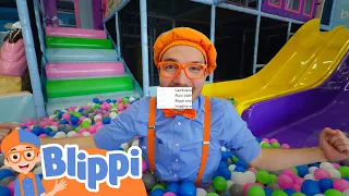 Play & Learn Wtih Blippi At Candyland Indoor Playground | Fun and Educational Videos for Kids