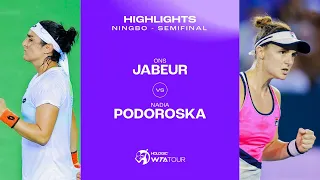 Ons Jabeur vs. Nadia Podoroska | 2023 Ningbo Semifinal | WTA Match Highlights