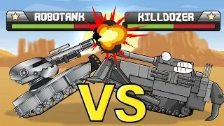 "Tank Tournament Robotank VS Killdozer" Cartoons about tanks