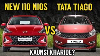 New i10 Nios 2023 VS Tata Tiago | Which is better? i10 nios facelift vs tata tiago comparison