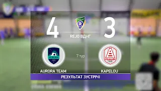 Огляд матчу I AURORA TEAM 4-3 KAPELOU I Турнір з міні-футболу у місті Києві