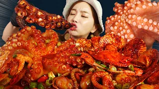 ENG SUB)🐙Octopus&Scallops, crabs,Shrimp! SEAFOODBOIL ASMR Mukbang realsound eatingshow Ssoyoung