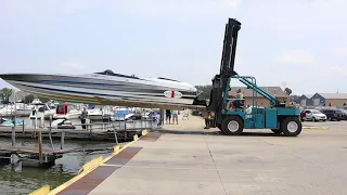 42 foot cigarette boat forklift