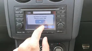 where to find nissan qashqai system locked pin