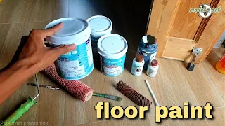 Floor paint (hindi) / how to paint concrete floors / indigo floor paint