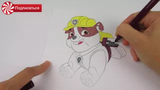 МУЛЬТИК РАСКРАСКА - ЩЕНЯЧИЙ ПАТРУЛЬ КРЕПЫШ - Paw Patrol Coloring page - ЩЕНЯЧИЙ ПАТРУЛЬ на русском