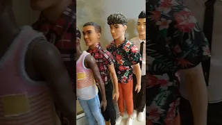Fashionista Ken dolls all in a row! AA, Asian and other dolls all together.
