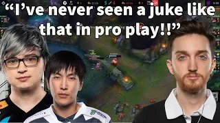 Sneaky And Doublelift Are AMAZED By 100T Closer's Juke Against EG!!