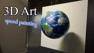 Drawing Planet Earth in 3D / SAVE OUR PLANET