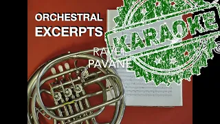 ORCHESTRAL EXCERPT for FRENCH HORN 27: Ravel. Pavane. PLAY ALONG