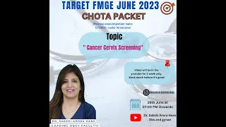 All you need to know on cancer cervix screening for fmge
