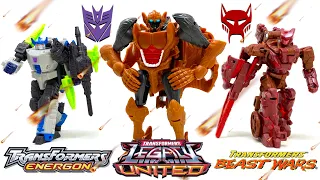 Transformers LEGACY United WAVE 1 Core Class TASMANIA KID, ENERGON MEGATRON & BOULDERCRASH Review