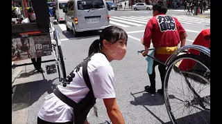 Super Cute Asian Girl Carries Me Around In Tokyo| Japanese Rickshaw Ride and Talk| PART 1