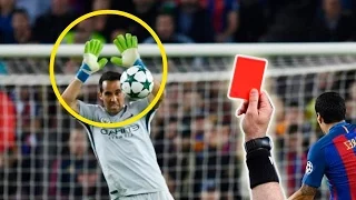 Top 10 Goalkeeper get Red Card for Handball