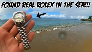 12000$ FOUND ROLEX WHILE DIVING FOR GARBAGE IN THE SEA
