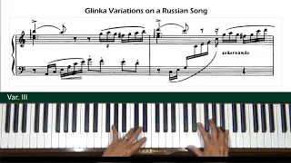 Glinka Variations on a Russian Song Piano Tutorial