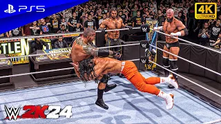 WWE 2K24 - Roman Reigns vs. The Authority | Handicap One on Three Match | PS5™ [4K60]