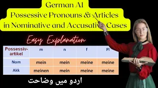 German A1 Possessive pronouns in Nominative and Accusative Cases I Articles in Accusative