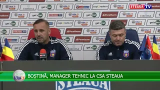 sport BOȘTINĂ, MANAGER TEHNIC LA CSA STEAUA