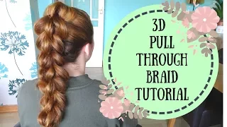 3D pull Through Braid Hair Tutorial - prom formal braided updo