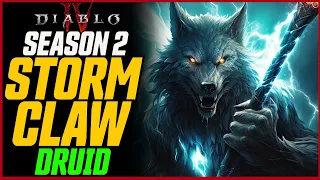 Stormclaw Druid is INSANE! 200% Attack Speed Melts Everything // Diablo 4 Season 2 Storm Ripper