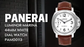 Panerai Luminor Marina 44mm White Dial Watch PAM00113 PAM 113 | SwissWatchExpo