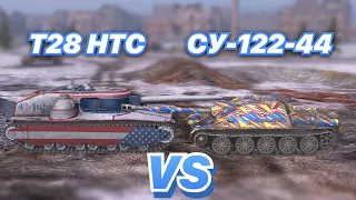 НА ЗАБИВ#62 | Прем ПТ 7 лвл | T28 HTC против СУ-122-44 | WoT Blitz | Zlobina Liza