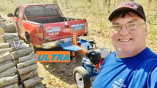 FIREWOOD | Splitting shagbark hickory into truck with Eastonmade Ultra