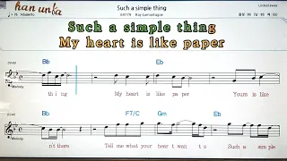 Such a simple thing/Ray Lamontagne💕Karaoke*Sheet Music*Chord*MR💋노래 반주*기타 코드 악보*가라오케