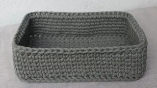 rectangular crochet basket