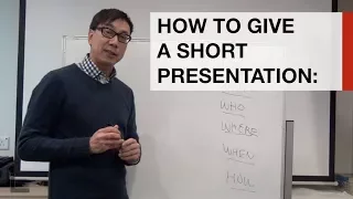 Learn how to give a 3 minute presentation in under 3 minutes