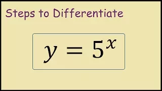 Derivative of a number raised to the power of x