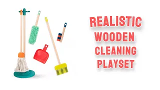 Pretend Play Wooden Cleaning Toy Set | B. Toys Cleaning Playset | Pretend Play Toys for Toddlers