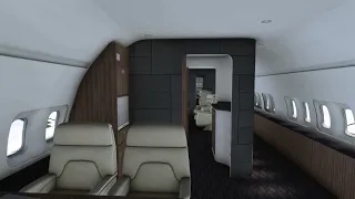 MSFS2020 PMDG BBJ1 Cruise Over Polar Region And Cabin Walkthrough