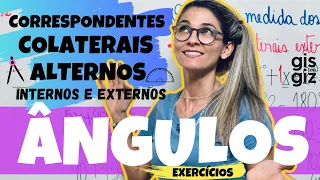 ÂNGULOS FORMADOS POR RETAS PARALELAS CORTADAS POR UMA TRANSVERSAL - EXERCÍCIOS Prof. Gis/