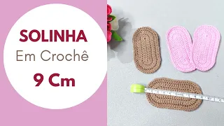 SOLINHA de Crochê Tam 9 cm