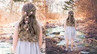 Flower girl hairstyles - half up