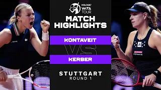 Anett Kontaveit vs. Angelique Kerber | 2022 Stuttgart Round 1 | WTA Match Highlights