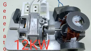 How to make 230V 12000W free energy generator with copper coil and magnet