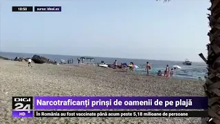 Traficanți de droguri care fugeau de polițiști, prinși de turiști aflați la plajă