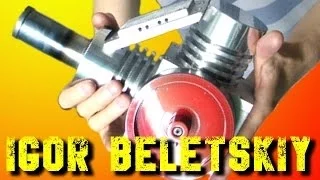 ДВИГАТЕЛЬ СТИРЛИНГА АЛЬФА ТИПА С ГЕНЕРАТОРОМ  ALPHA STIRLING  ENGINE GENERATOR  ИГОРЬ БЕЛЕЦКИЙ