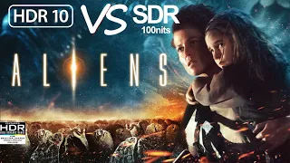 Aliens 1986 Special Edition 4K UHD BluRay HDR vs 1080p BluRay SDR 100nits