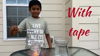 Burning sparkler 🎇 underwater💥/ real science/ fire triangle/ experiments by 8 year old
