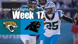 ￼ Jacksonville, jaguars versus Carolina Panthers, 2023 week 17 game highlights