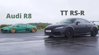 Audi R8 vs TT RS-R: Drag Race