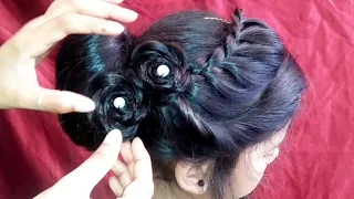 Very Simple Bun Hairstyle For ladies | Wedding Bridal Hairstyle for Women |#hair #youtube #subscribe