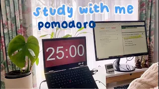 study with me with lofi music | Pomodoro method (25 minutes study x 5 minutes break)
