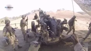 Soldier's POV - M777 Howitzer Cannon Cockers During Live Fire Exercise