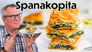 Homemade Spanakopita (Greek Spinach Pie) is INCREDIBLE